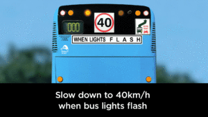 Slow Down To 40kmh When Bus Lights Flash